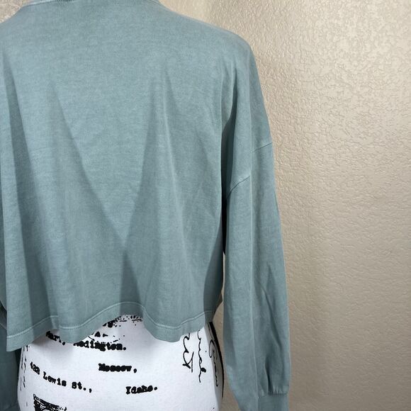 Wild Fable Slate Slate Blue Long Sleeve Heavy Knit T-Shirt Size XXS relax fit - Picture 12 of 14